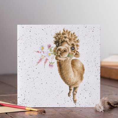 &#039;Hand-Picked for You&#039; alpaca card