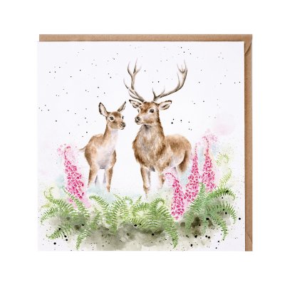 'Lord and Lady' deer and stag card