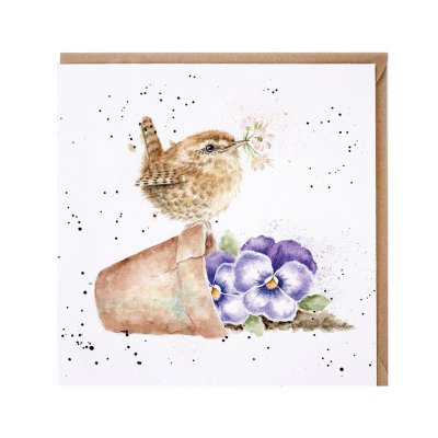 'Pottering About' wren card
