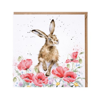 'Field of Flowers' hare card