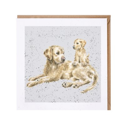 Golden Labrador dog greeting card