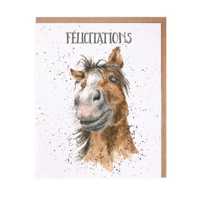 Horse French card