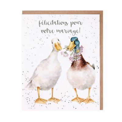 Ducks and flowers French card