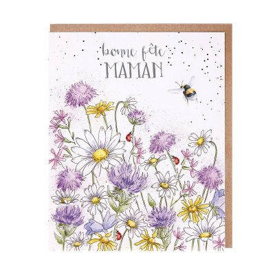 Bee and flower French Greeting card