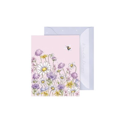 Bee and flower mini card