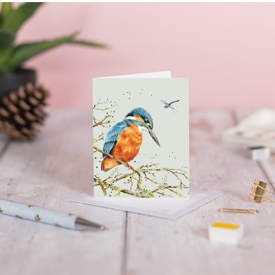 'Pond Dipping' Kingfisher Mini Card
