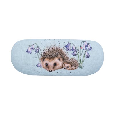 Hedgehog and bluebell glasses case