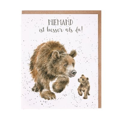 Bear and cub German card