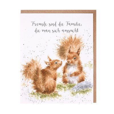 Two squirrels German card