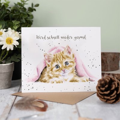 &#039;Duvet Day&#039; cat German card