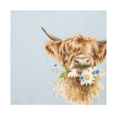 Highland Cow lunch napkin