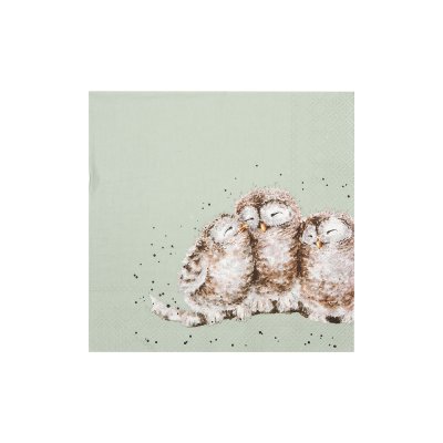 Owl cocktail napkin