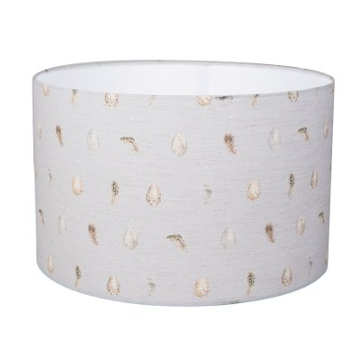Egg and feather print lampshade