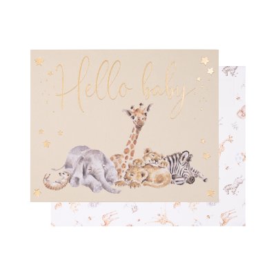 African animal new baby card