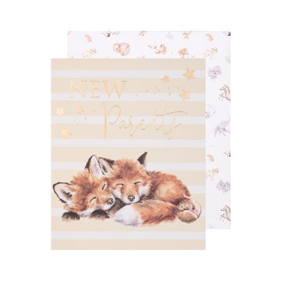 Forever family new parents fox greeting card