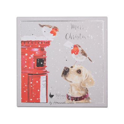 Dog, robin and postbox luxury boxed Christmas cards