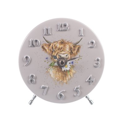 Highland cow mantel clock