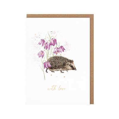 Little Wanderer' Hedgehog With Love Little Sentiment Card