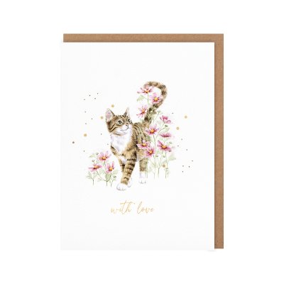 'Harmony' Cat With Love Little Sentiment Card