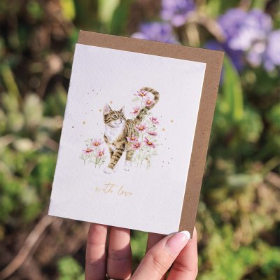 'Harmony' Cat With Love Little Sentiment Card