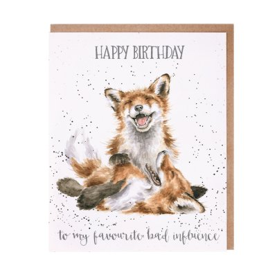Fox birthday card