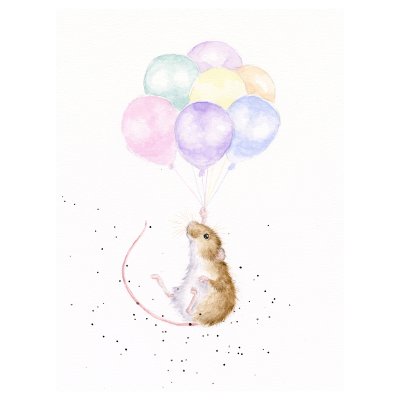 'Up, Up and Away' Mouse Original Artwork 