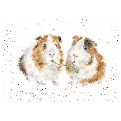 'Lettuce Be Friends' Guinea Pigs Original Artwork 