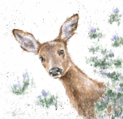 'Doe a Deer' Framed Mounted Print 