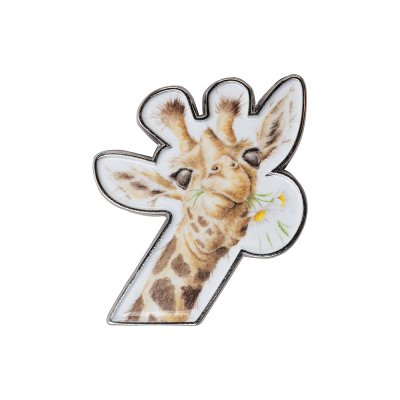 Giraffe pin badge