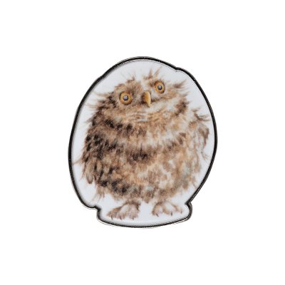 Owl pin badge