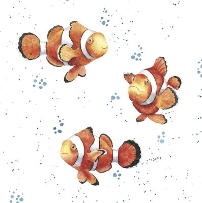 'Fishes' clown fish artwork print