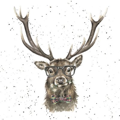 'Best Ever' stag artwork print