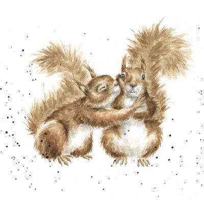 'Nuts About Each Other' squirrel artwork print