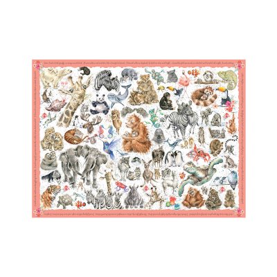 'Zoology' wild animal illustrated 1000 piece jigsaw puzzle