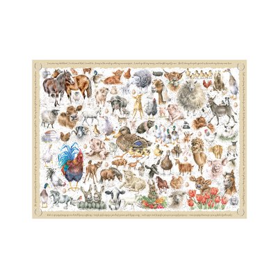 Farm Animal illustrated 1000 piece jigsaw puzzle