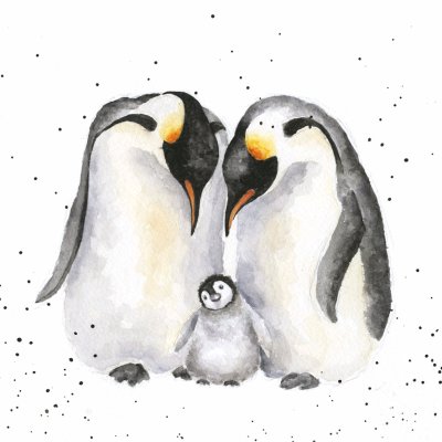 'The Emperor's New Chick' penguin artwork print