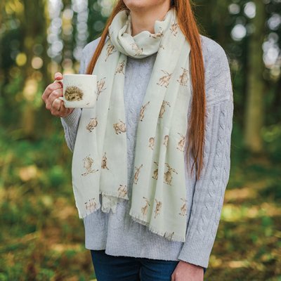 Leaping Hare Scarf- Lightweight Womens Scarf
