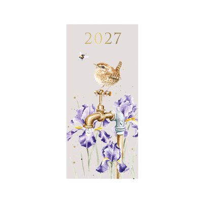 Slim 2027 diary with illustrated wren design 