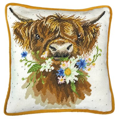 Highland cow tapestry kit