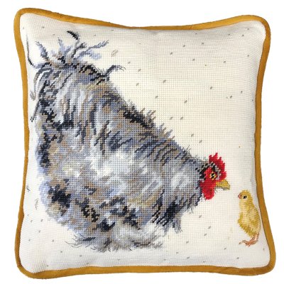 Hen and chick tapestry kit