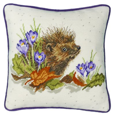 Hedgehog and crocus tapestry kit
