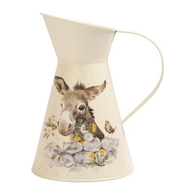 Flower jug with donkey design