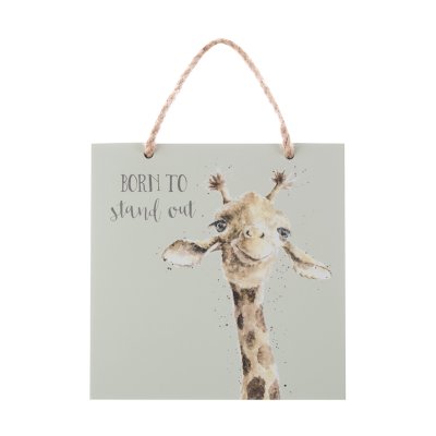 Giraffe Inspirational Wooden Plaque