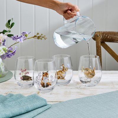 Set of Four Glass Tumblers