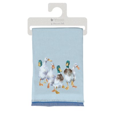 Duck Printed Scarf - Blue Winter Scarf