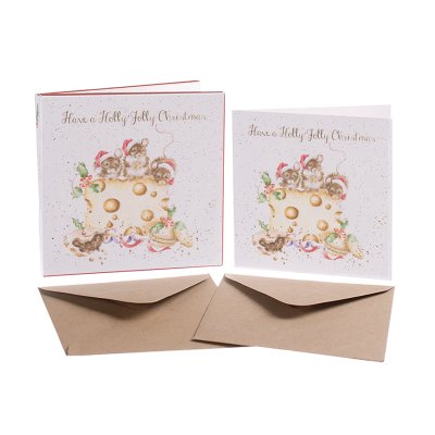 Mouse and cheese boxed Christmas cards