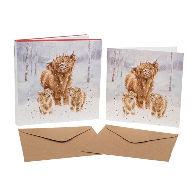 Highland cow boxed Christmas cards