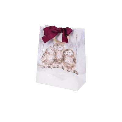 Three Wise Men owl medium Christmas gift bag