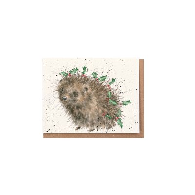 Hedgehog mini Christmas card