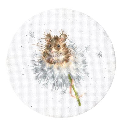 Mouse and dandelion cross stitch